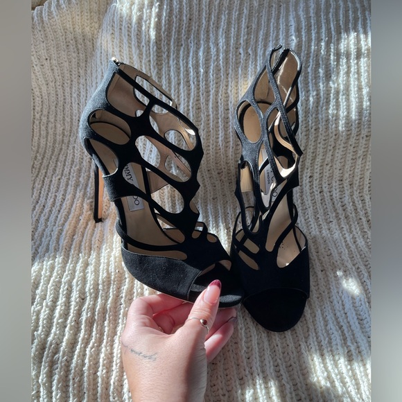 Jimmy Choo suede cutout heels. - Picture 6 of 6